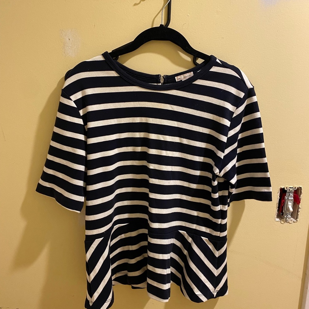 Gap. Navy white striped. Size large